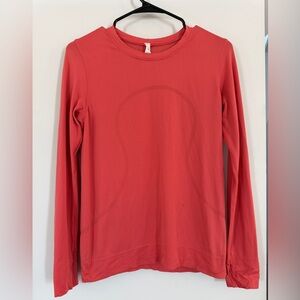 Lululemon Red/Coral Long Sleeve Shirt